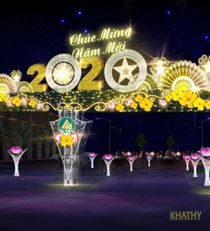 mẫu cổng chào trang trí tết